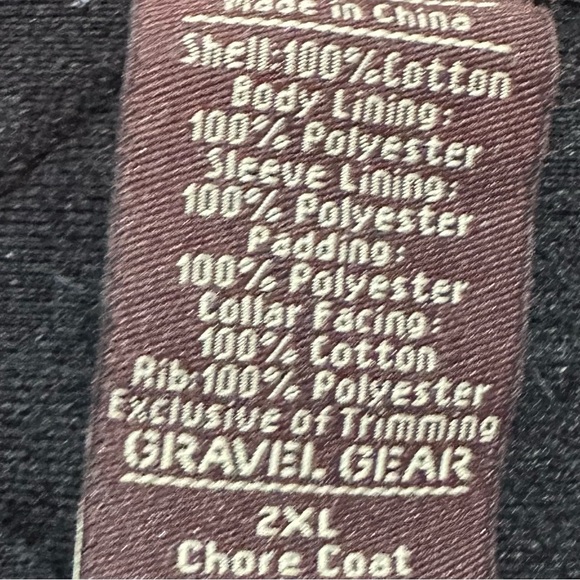 Gravel Gear Washed Chore Coat Moss Full Zip Workwear Heavy Jacket Size XXL - Picture 8 of 9